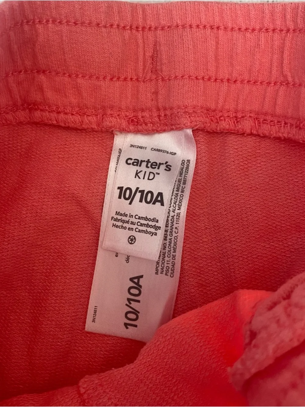 Girls size 10 Crewcuts blue dress and Carter’s coral shorts